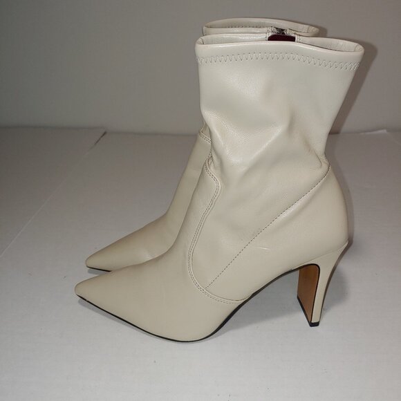 Franco Sarto Avana Mid Calf Boot Size 5.5 Cream - Picture 3 of 11